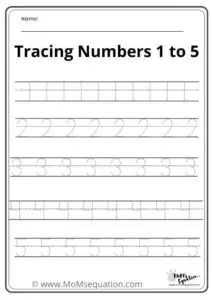 Number tracing worksheets (1- 100 )|momsequation.com