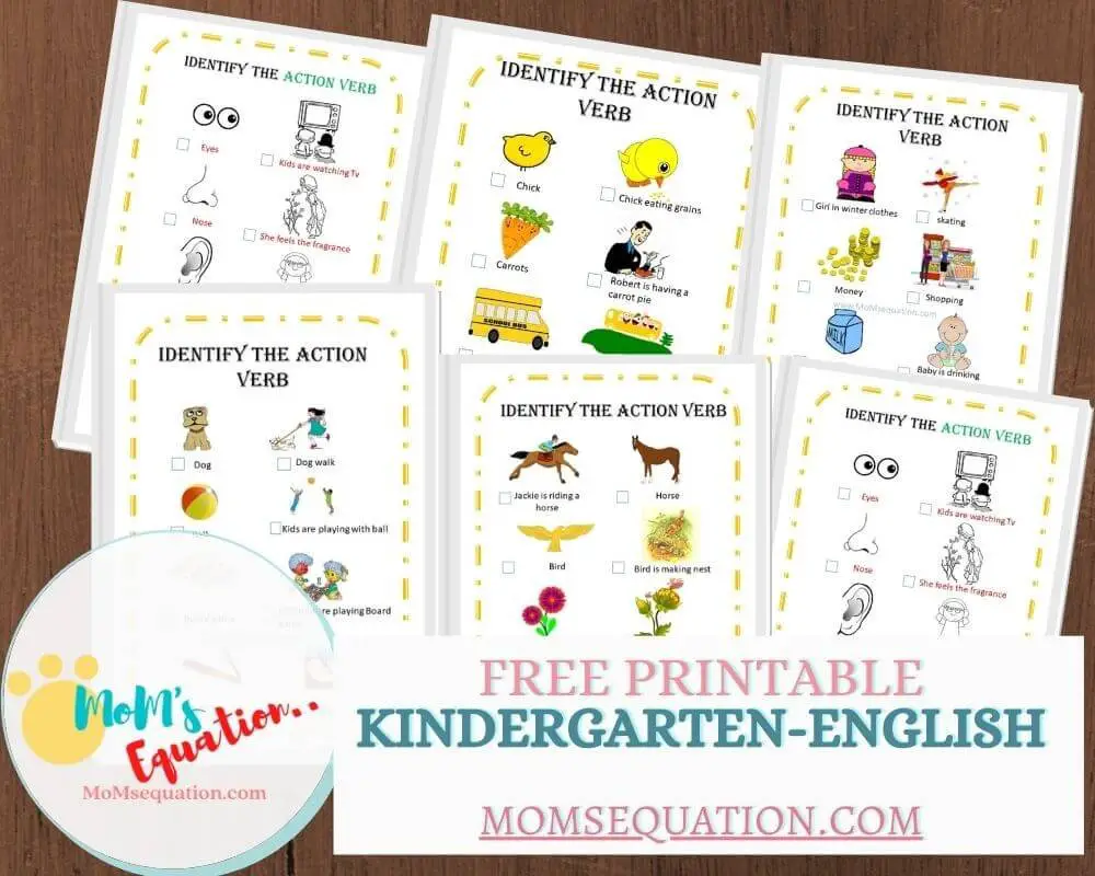 action verbs free printables| momsequation.com