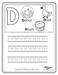 Alphabet tracing worksheet book | momsequation.com