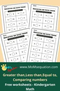 comparing numbers free worksheets |momsequation.com