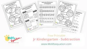 Kindergarten subtraction worksheets |momsequation.com