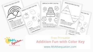 math Addition worksheet | momsequation.com