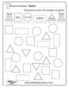 Preschooler worksheets |momsequation.com