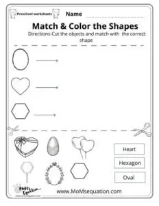 Shape activity for preschoolers|momsequation.com