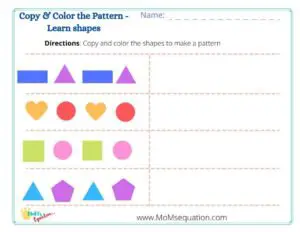 pattern worksheets | momsequation.com