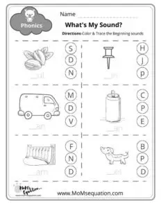 Phonics worksheets for kindergarten,1 grade |momsequation.com