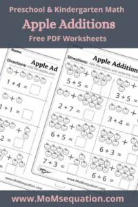 Apple Additions for kindergarten|momsequation.com
