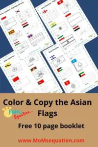 Asian Flags coloring pages |momsequation.com