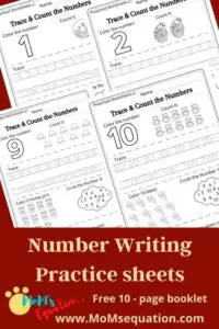 Tracing numbers worksheets |momsequation.com