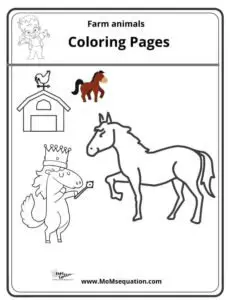 Farm animals coloring pages |momsequation.com