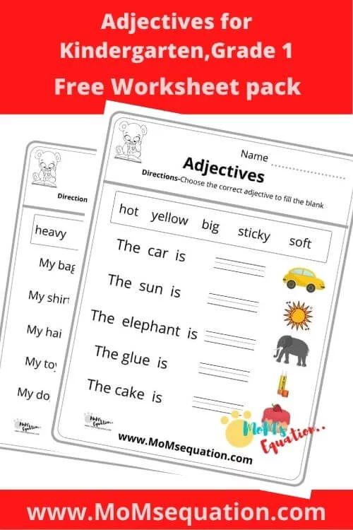 Adjectives worksheets|momsequation.com