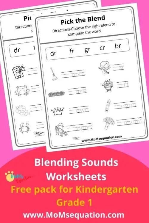 Consonant blends worksheets|momsequation.com