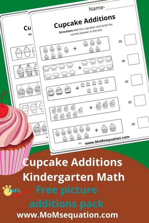 Cupcake additions worksheets |momsequation.com