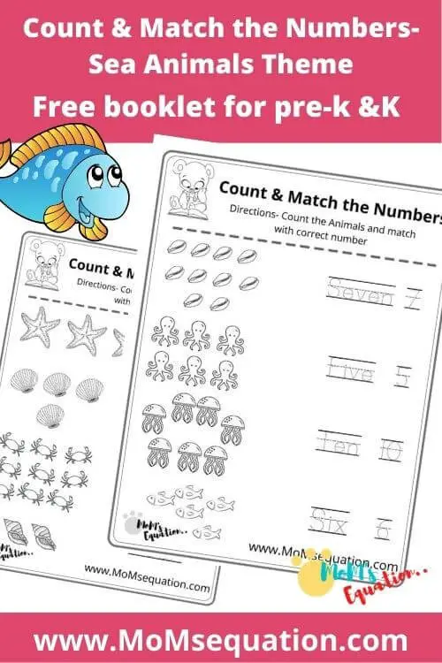 Color and Count worksheets for pre-k and k|momsequation.com