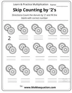 skip counting worksheets by 2 s |momsequation.com