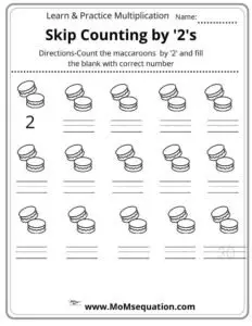 skip counting worksheets by 2 s |momsequation.com