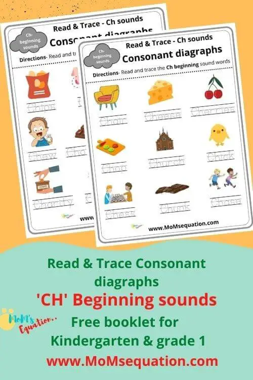 CH sounds worksheets | momsequation.com