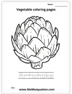 Vegetable coloring pages for kids|momsequation.com