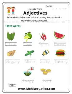 Adjectives worksheets pack|momsequation.com