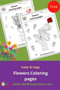 Flowers coloring pages|momequation.com