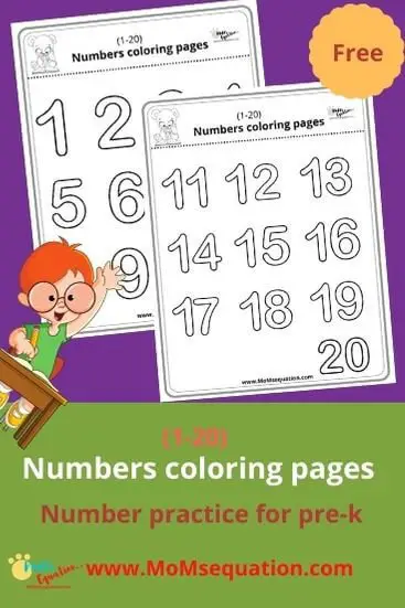 Number coloring worksheets | momsequation.com
