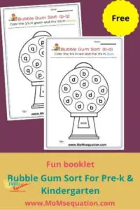 Bubble gums ort letter recognition worksheets|momsequation.com