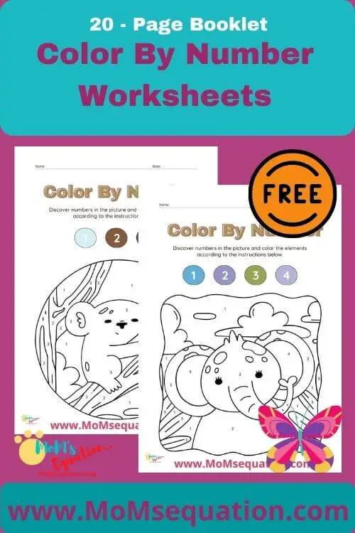 Color by number practice sheets|www.MoMsequation.com