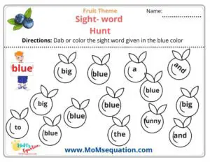 pre-premier sight words worksheets|www.MoMsequation.com