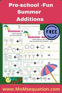 Summer additions worksheets |www.MoMsequation.com