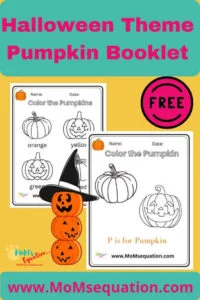 Halloween pumpkin activity worksheets|www.MoMsequation.com