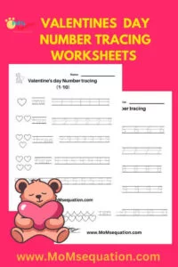 valentines day worksheets for tracing numbers