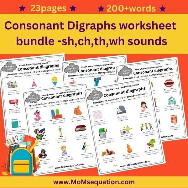 Consonant digraph worksheets