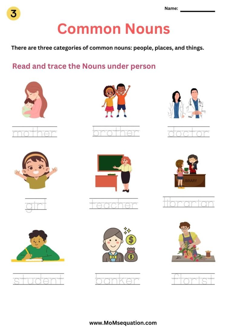 Common Nouns Worksheets For Grade 1 and Grade 2-Free 15 page PDF - Mom ...