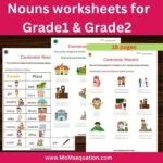Common Nouns worksheets|www.MoMsequation.com