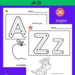 Alphabet tracing and coloring worksheets|www.MoMsequation.com