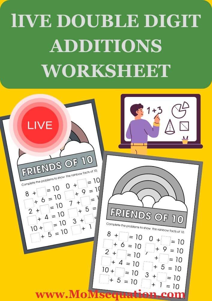 Live Double Digit Subtractions Worksheets For Grade 1 And 2 Worksheet 1 Live double digit subtractions worksheets for grade 1 and 2 worksheet 1